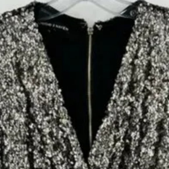 💥SHOWSTOPPER💥 SEQUIN BODYCON ROMPER in GUNMETAL & GOLD - Picture 10 of 13